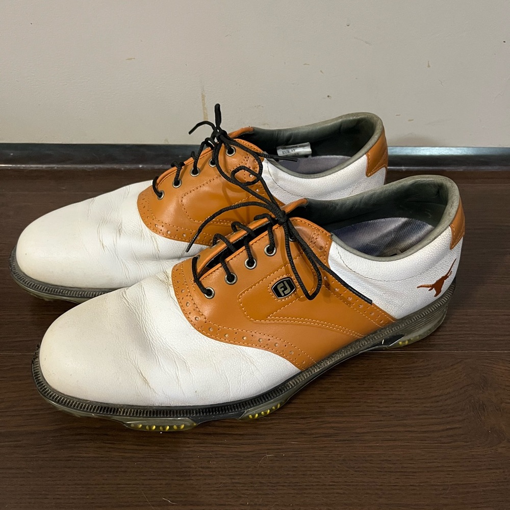 Rare University Of Texas Footjoy Dryjoys Golf Shoes Gem